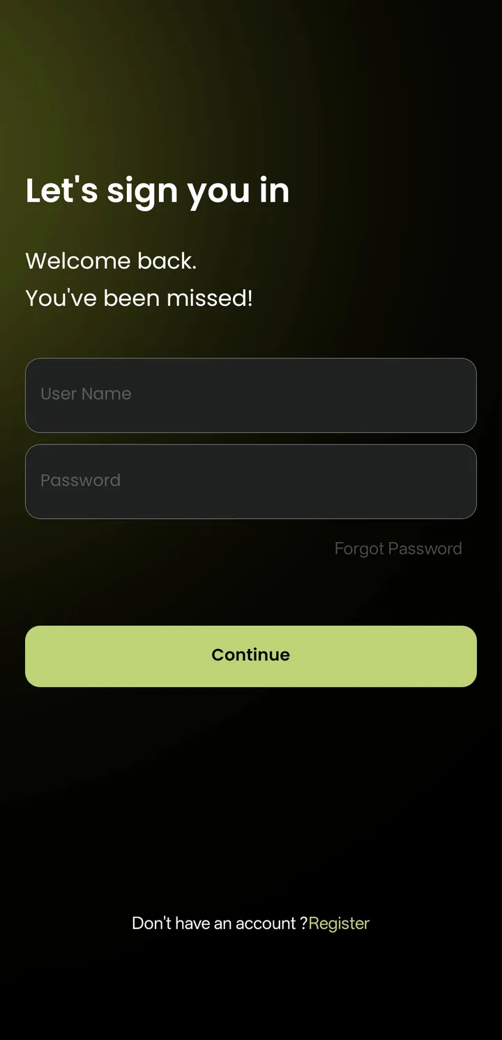Aakri app organisation sign-in screen